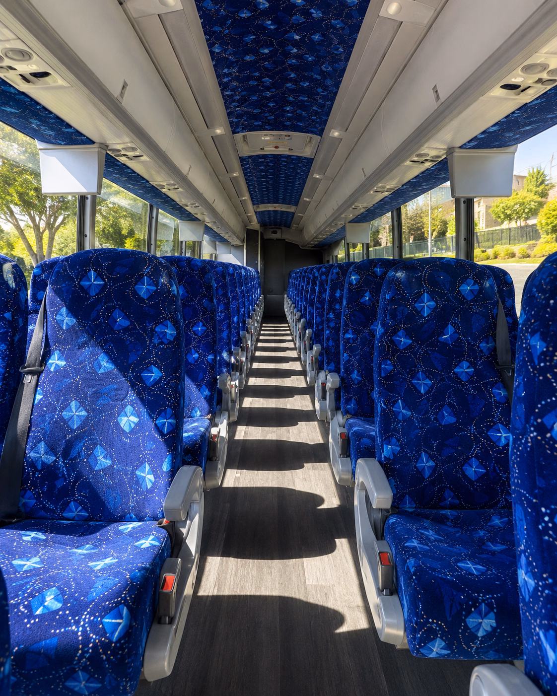 elizabeth charter bus rental interior