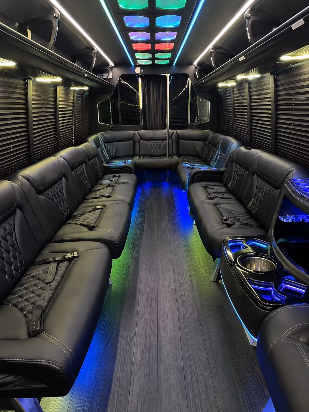 hillsborough 20 passenger party bus interior