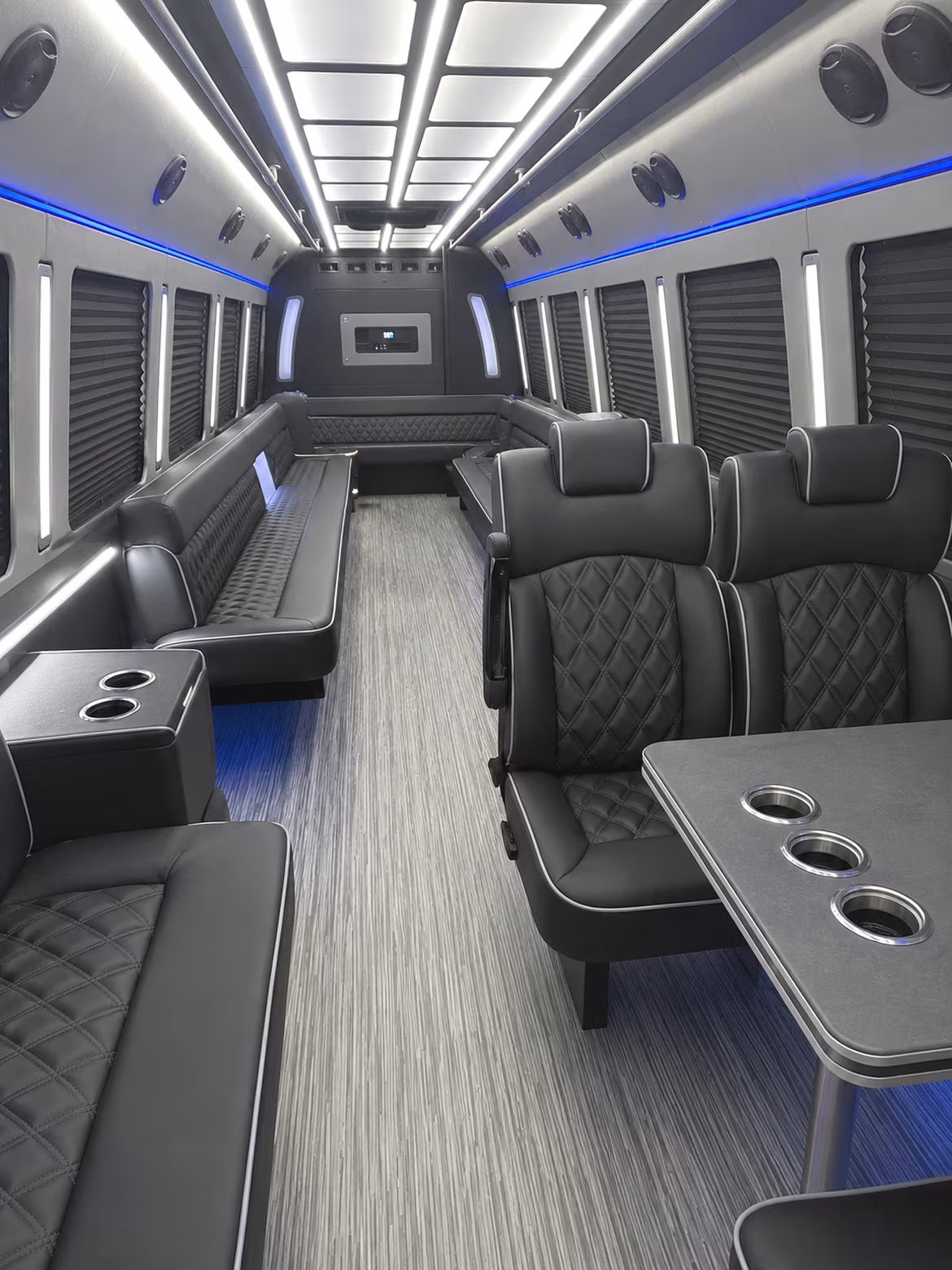 hillsborough 25 passenger party bus inside