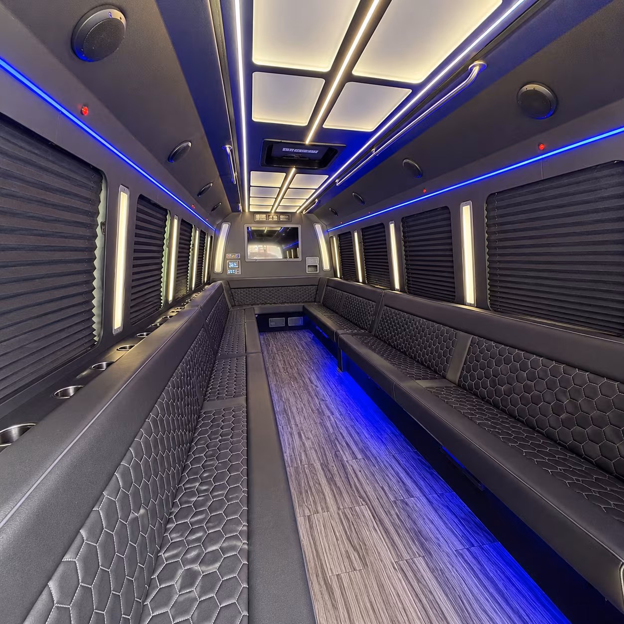 hillsborough 30 passenger party bus interior