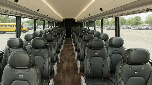 Interior of Charter Bus Company Hillsborough's 15 Passenger Minibus in Hillsborough