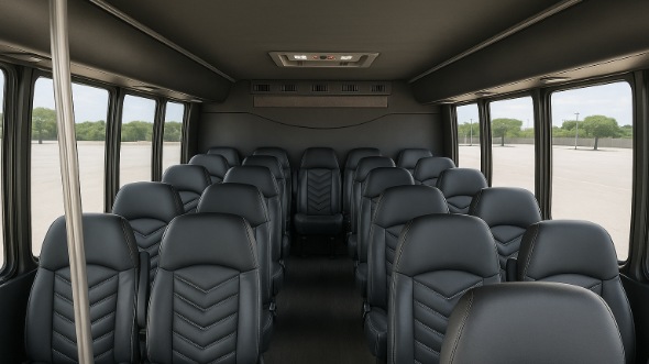 Interior of Charter Bus Company Hillsborough's 18 Passenger Minibus in Hillsborough