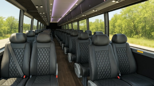 Interior of Charter Bus Company Hillsborough's 25 Passenger Mini bus in Hillsborough