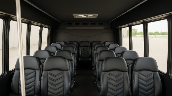 Interior of Charter Bus Company Hillsborough's 35 Passenger Minibus in Hillsborough