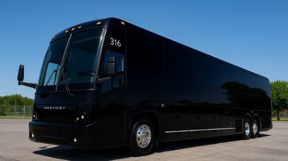Exterior of Charter Bus Company Hillsborough's 54 Passenger Charter Bus in Hillsborough