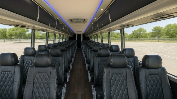 hillsborough 54 passenger charter bus inside