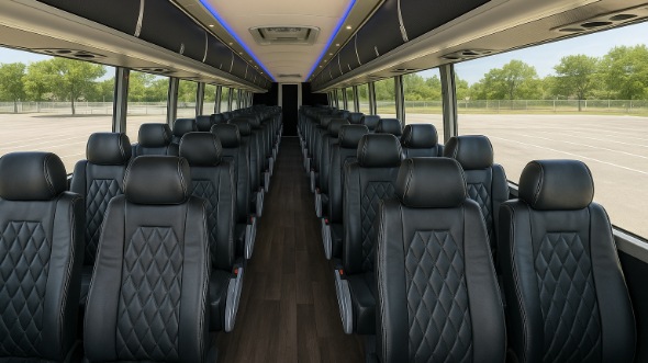 hillsborough 56 passenger charter bus inside