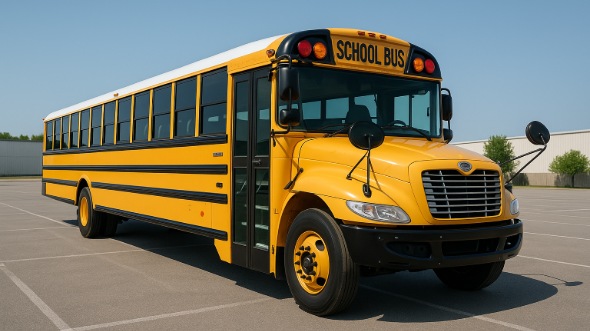 Exterior of Charter Bus Company Hillsborough's School Bus in Hillsborough