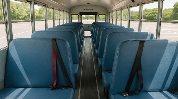 Interior of Charter Bus Company Hillsborough's School Bus in Hillsborough