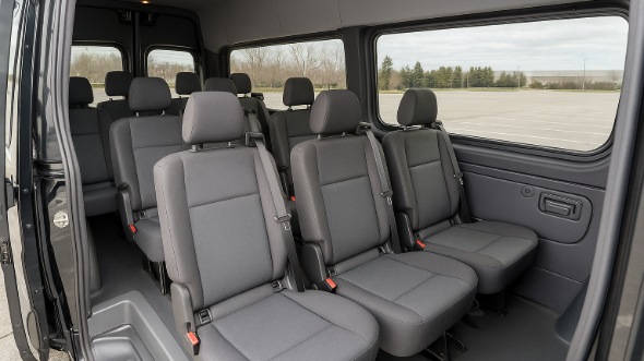Interior of Charter Bus Company Hillsborough's Sprinter Van Rental With Driver in Hillsborough